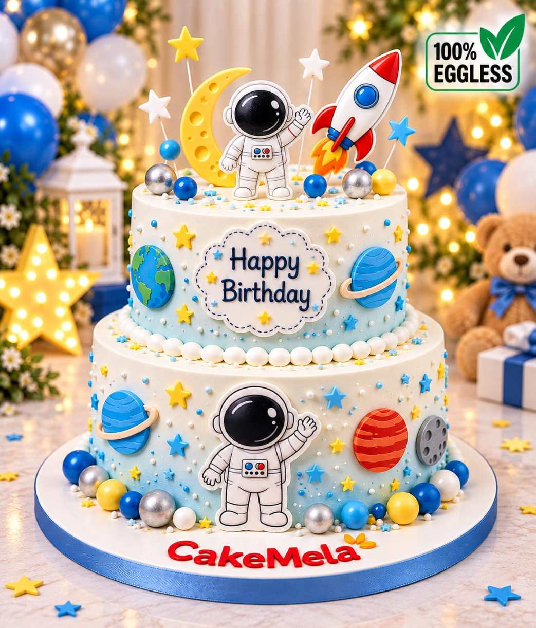 Space Theme Birthday Cake 🚀 in Ranchi