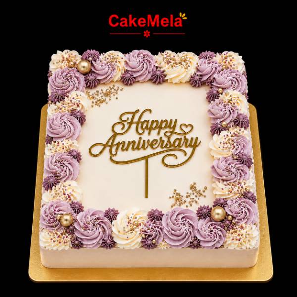 Royal Square Anniversary Cake | 2 Pound ✨