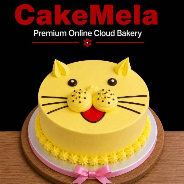 Cute Cat Theme Cake