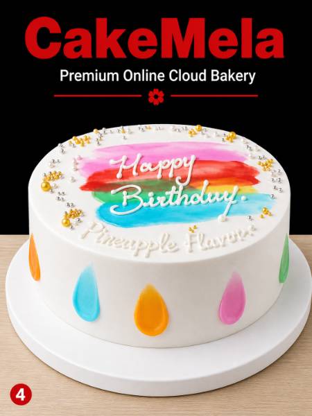 RAINBOW  PINEAPPLE BIRTHDAY CAKE