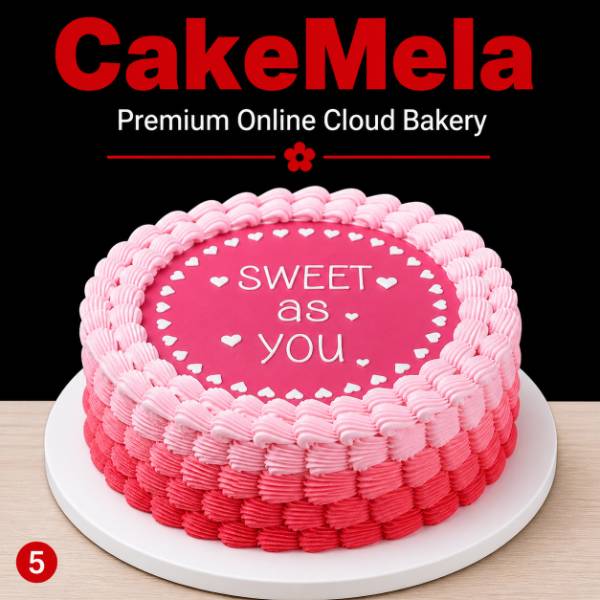 Sweet As You Pink Heart Cake